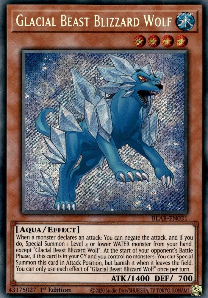 Glacial Beast Blizzard Wolf — Battles of Legend: Armageddon — Yu-Gi-Oh!