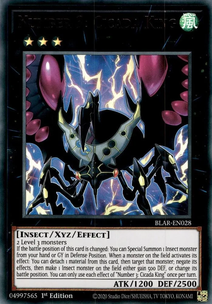 Number 3: Cicada King — Battles of Legend: Armageddon — Yu-Gi-Oh!