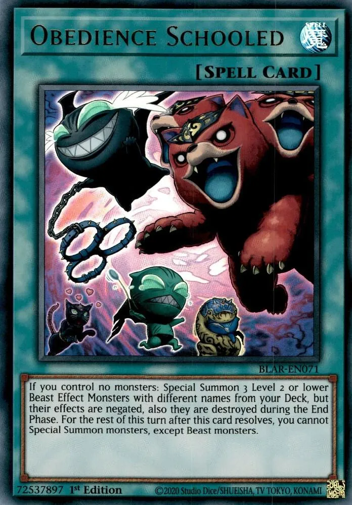 Obedience Schooled — Battles of Legend: Armageddon — Yu-Gi-Oh!