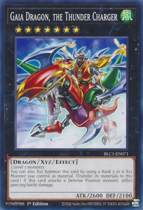 Gaia Dragon, the Thunder Charger from Battles of Legend: Chapter 1 - Yu-Gi-Oh!