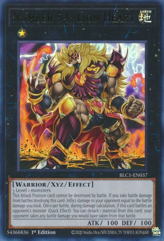 Number 54: Lion Heart — Battles of Legend: Chapter 1 — Yu-Gi-Oh!