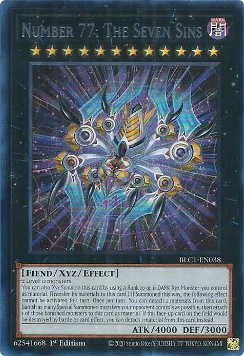 Number 77: The Seven Sins — Battles of Legend: Chapter 1 — Yu-Gi-Oh!