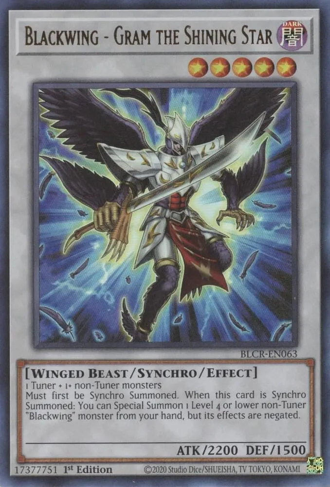Blackwing - Gram the Shining Star — Battles of Legend: Crystal Revenge — Yu-Gi-Oh!