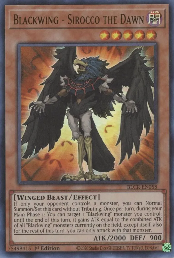 Blackwing - Sirocco the Dawn — Battles of Legend: Crystal Revenge — Yu-Gi-Oh!