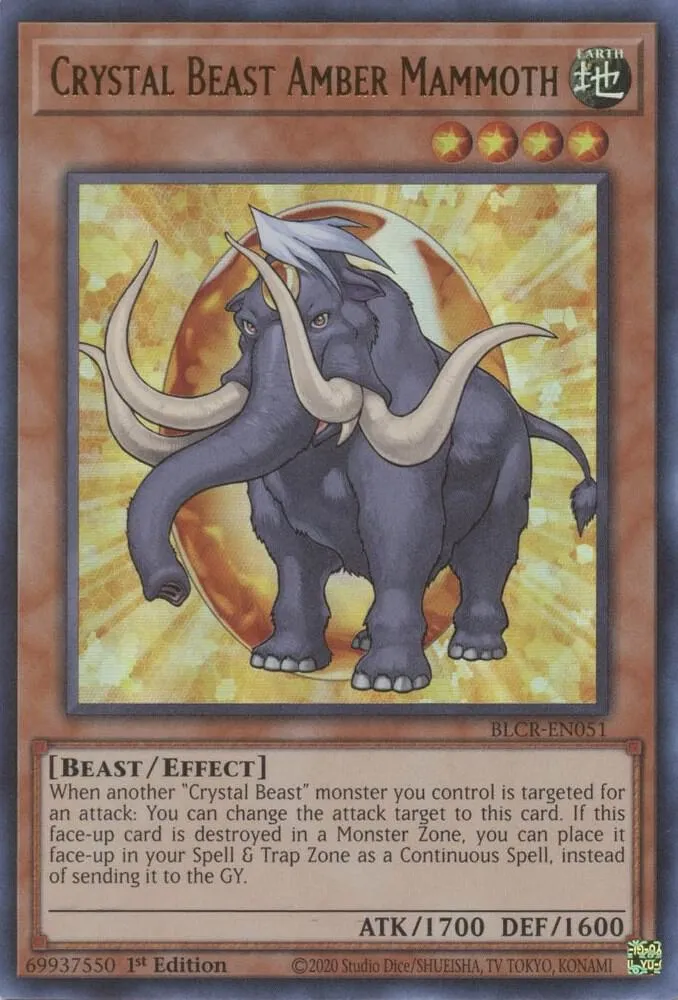 Crystal Beast Amber Mammoth — Battles of Legend: Crystal Revenge — Yu-Gi-Oh!