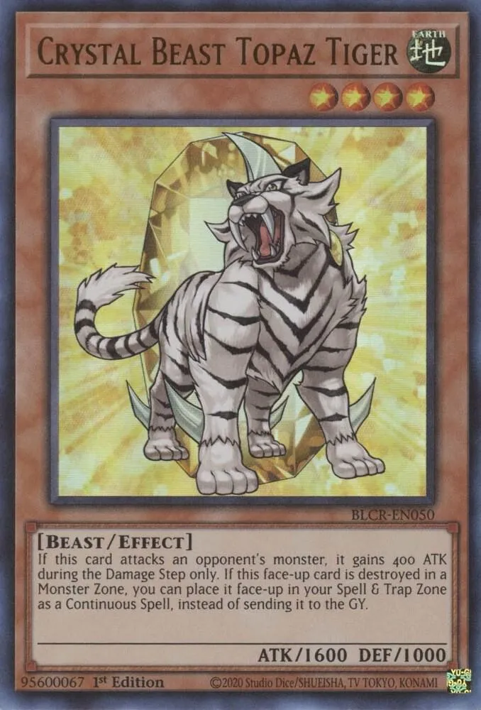 Crystal Beast Topaz Tiger — Battles of Legend: Crystal Revenge — Yu-Gi-Oh!