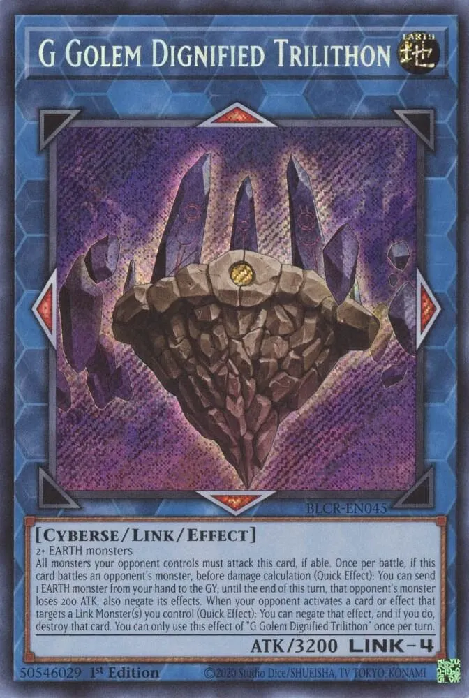 G Golem Dignified Trilithon — Battles of Legend: Crystal Revenge — Yu-Gi-Oh!
