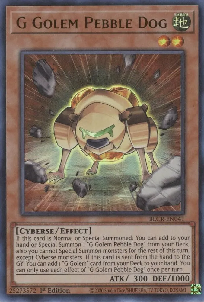 G Golem Pebble Dog — Battles of Legend: Crystal Revenge — Yu-Gi-Oh!