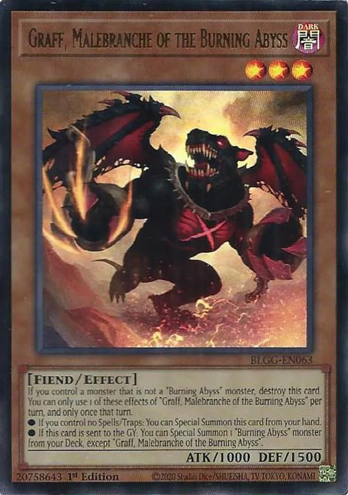 Graff, Malebranche of the Burning Abyss — Battles of Legend: Glorious Gallery — Yu-Gi-Oh!