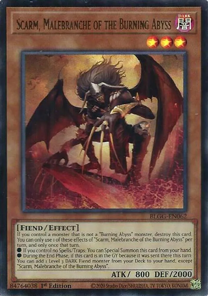 Scarm, Malebranche of the Burning Abyss — Battles of Legend: Glorious Gallery — Yu-Gi-Oh!