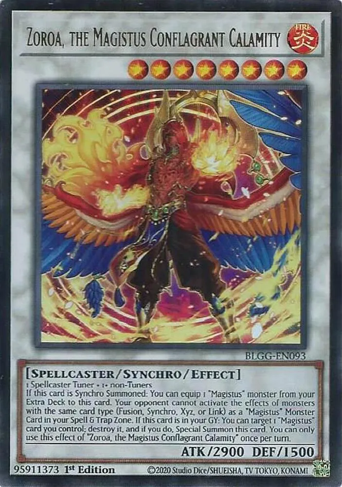 Zoroa, the Magistus Conflagrant Calamity — Battles of Legend: Glorious Gallery — Yu-Gi-Oh!