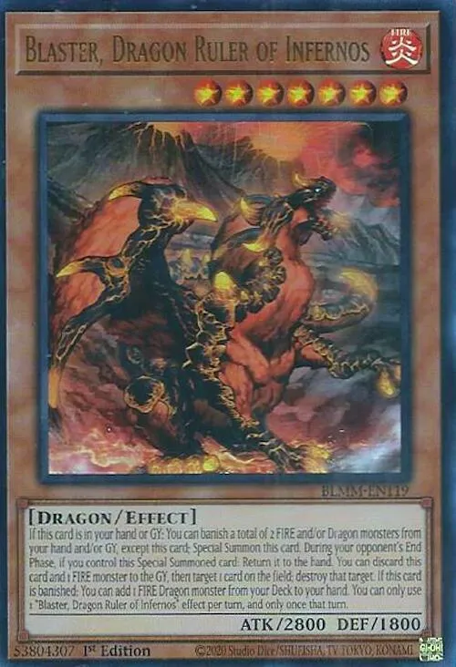 Blaster, Dragon Ruler of Infernos — Battles of Legend: Monster Mayhem — Yu-Gi-Oh!