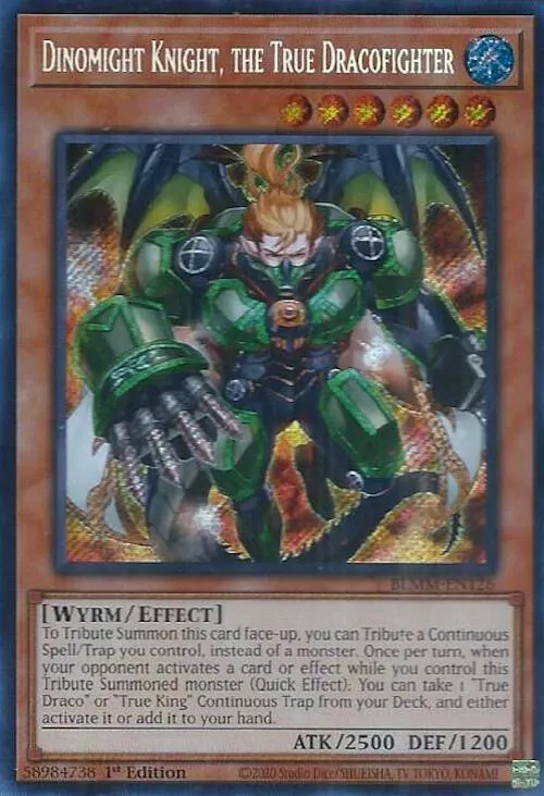 Dinomight Knight, the True Dracofighter — Battles of Legend: Monster Mayhem — Yu-Gi-Oh!