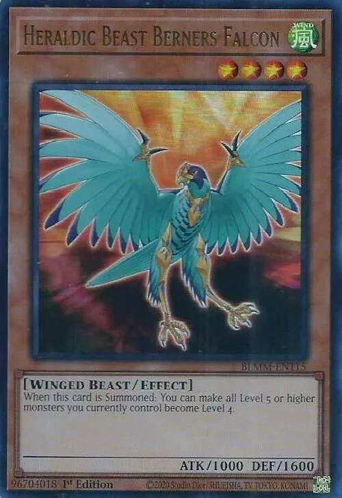 Heraldic Beast Berners Falcon — Battles of Legend: Monster Mayhem — Yu-Gi-Oh!