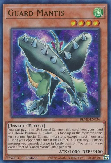 Guard Mantis — Battles of Legend: Monstrous Revenge — Yu-Gi-Oh!