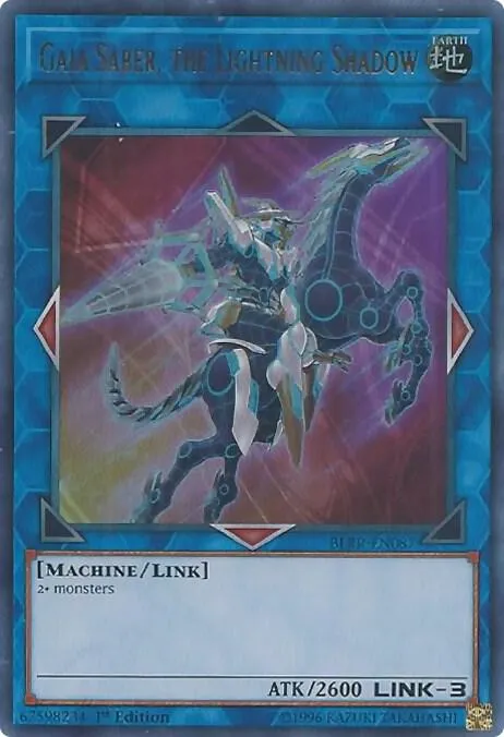Gaia Saber, the Lightning Shadow from Battles of Legend: Relentless Revenge - Yu-Gi-Oh!