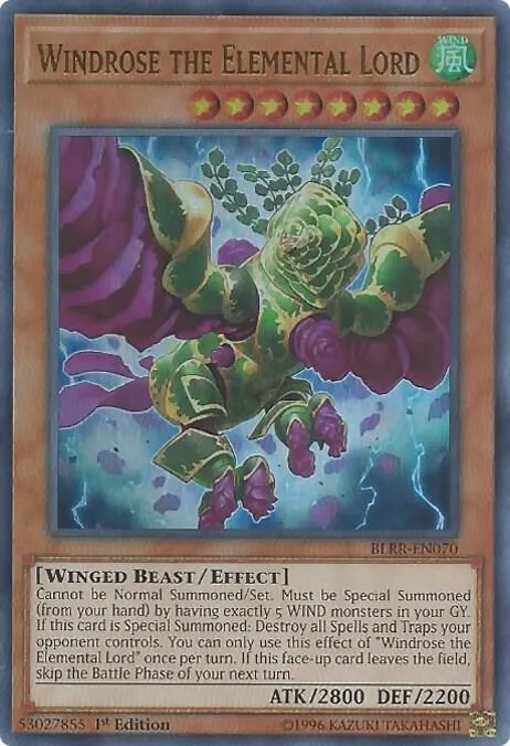 Windrose the Elemental Lord — Battles of Legend: Relentless Revenge — Yu-Gi-Oh!