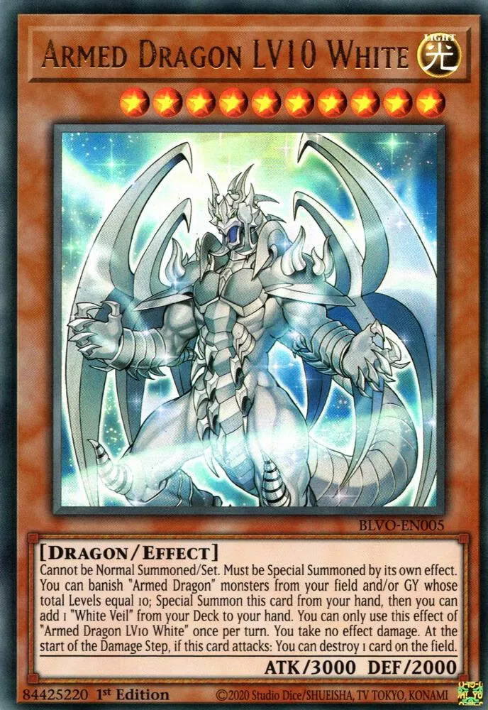 Armed Dragon LV10 White — Blazing Vortex — Yu-Gi-Oh!