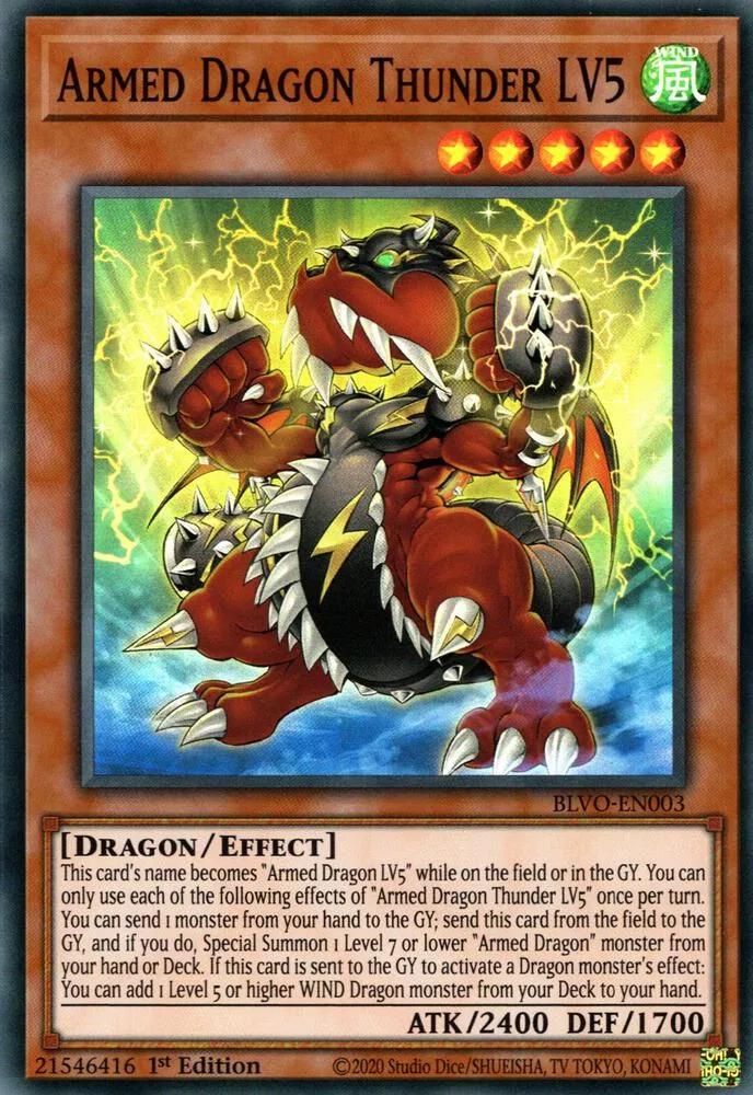 Armed Dragon Thunder LV5 — Blazing Vortex — Yu-Gi-Oh!
