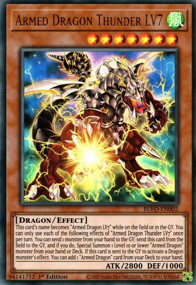 Armed Dragon Thunder LV7 — Blazing Vortex — Yu-Gi-Oh!