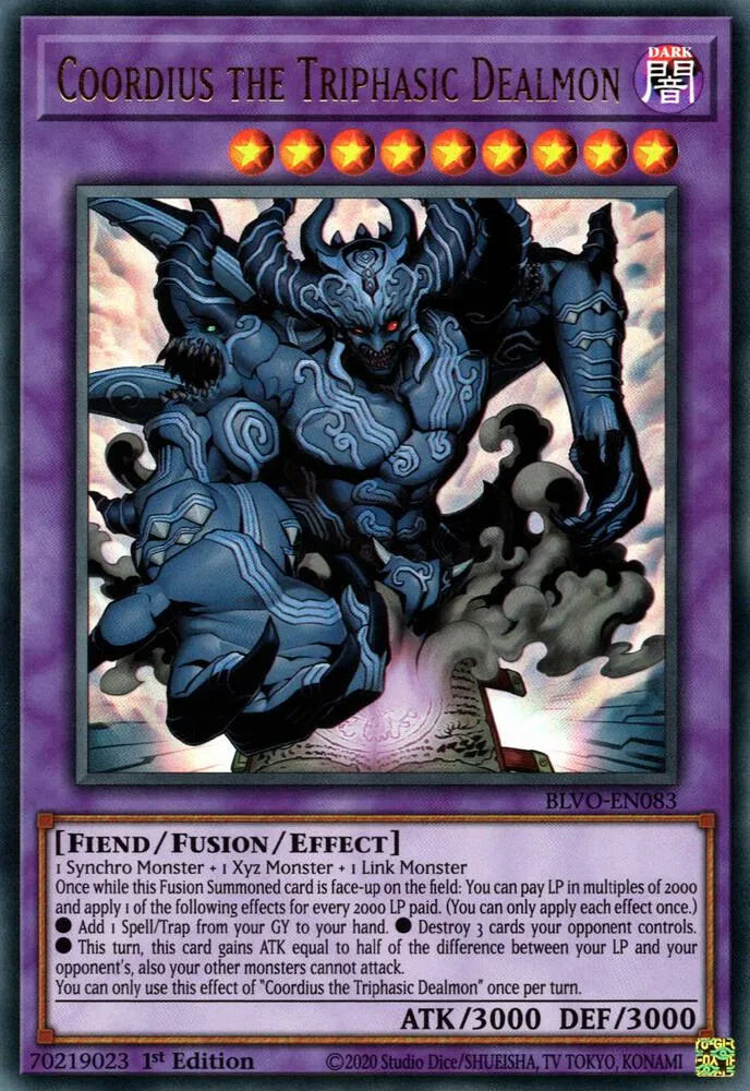 Coordius the Triphasic Dealmon — Blazing Vortex — Yu-Gi-Oh!