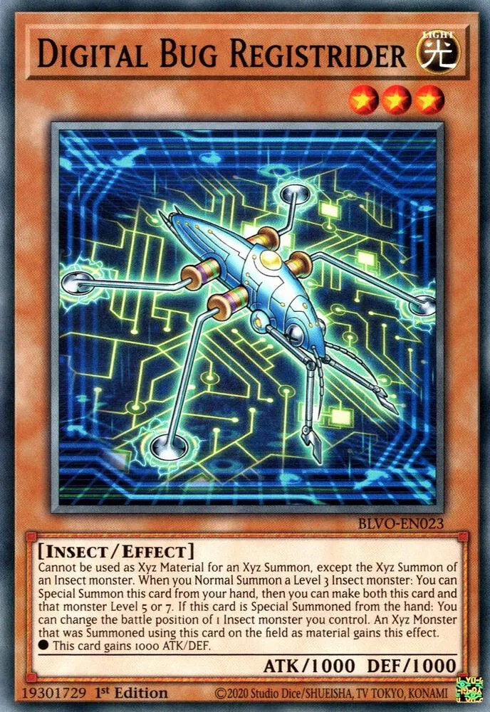 Digital Bug Registrider — Blazing Vortex — Yu-Gi-Oh!