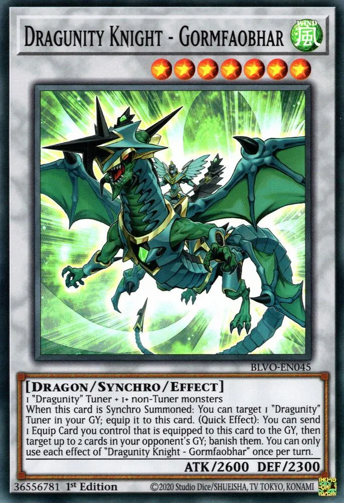 Chevalier Dragunité - Gormfaobhar — Blazing Vortex — Yu-Gi-Oh!