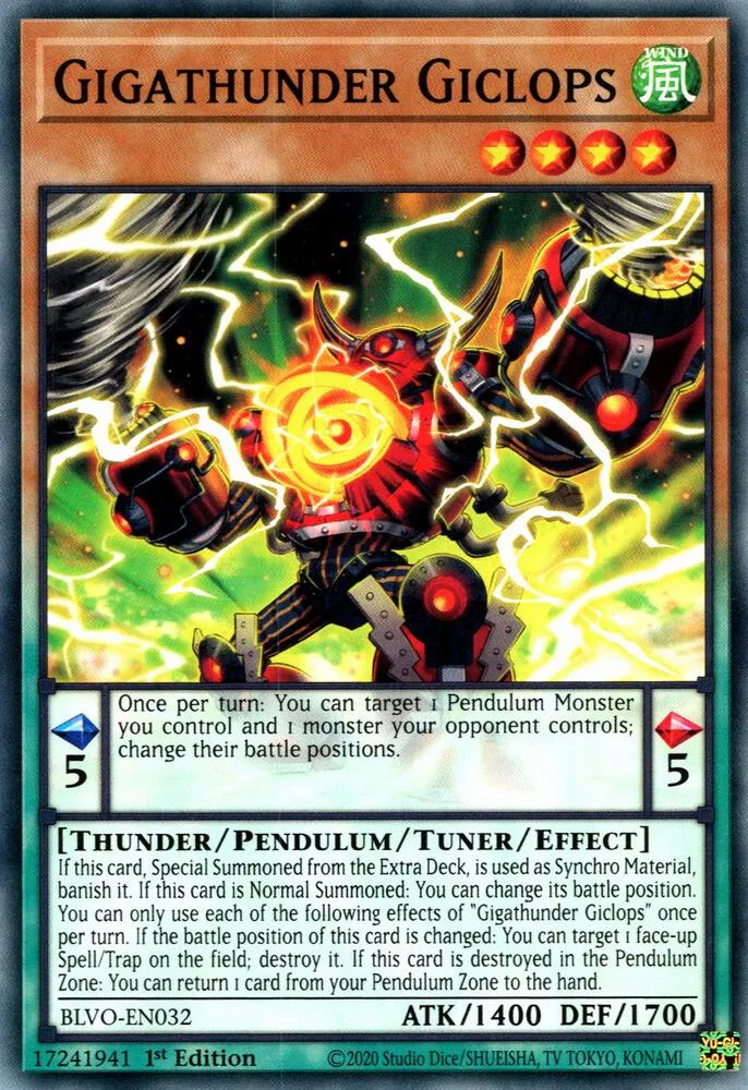 Gigathunder Giclops — Blazing Vortex — Yu-Gi-Oh!
