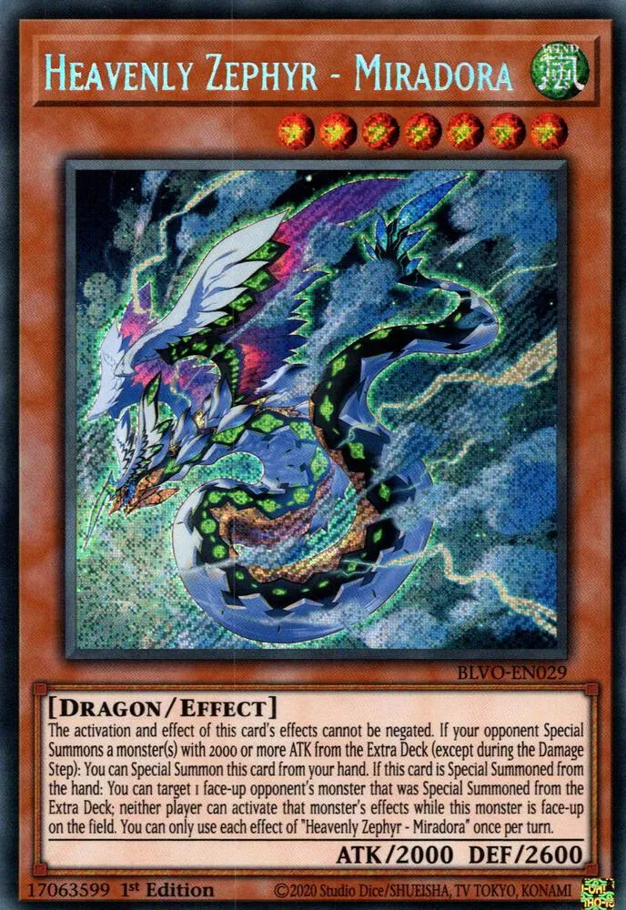 Heavenly Zephyr - Miradora — Blazing Vortex — Yu-Gi-Oh!