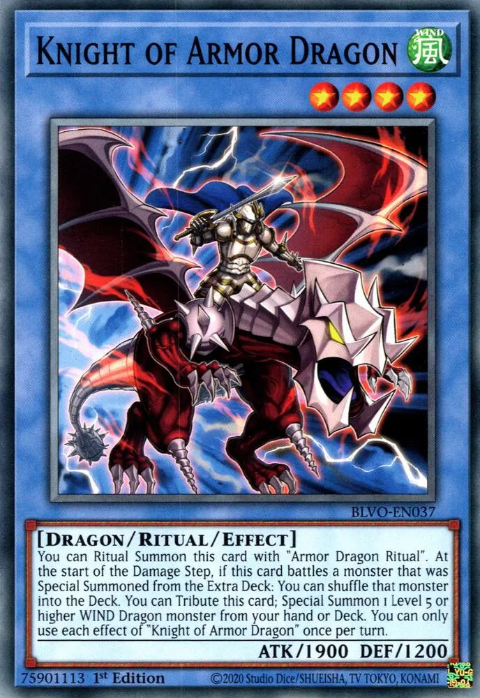 Knight of Armor Dragon — Blazing Vortex — Yu-Gi-Oh!