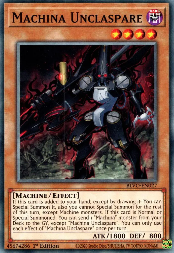Machina Unclaspare — Blazing Vortex — Yu-Gi-Oh!