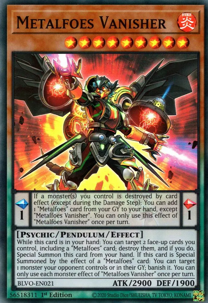 Metalfoes Vanisher — Blazing Vortex — Yu-Gi-Oh!