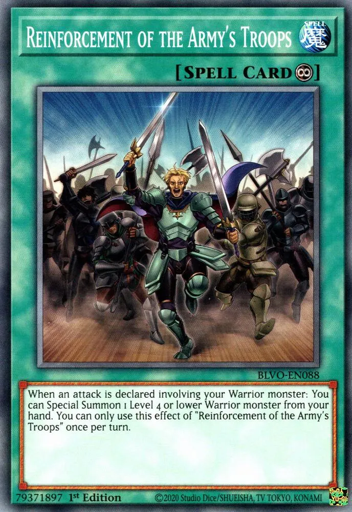 Reinforcement of the Army's Troops — Blazing Vortex — Yu-Gi-Oh!