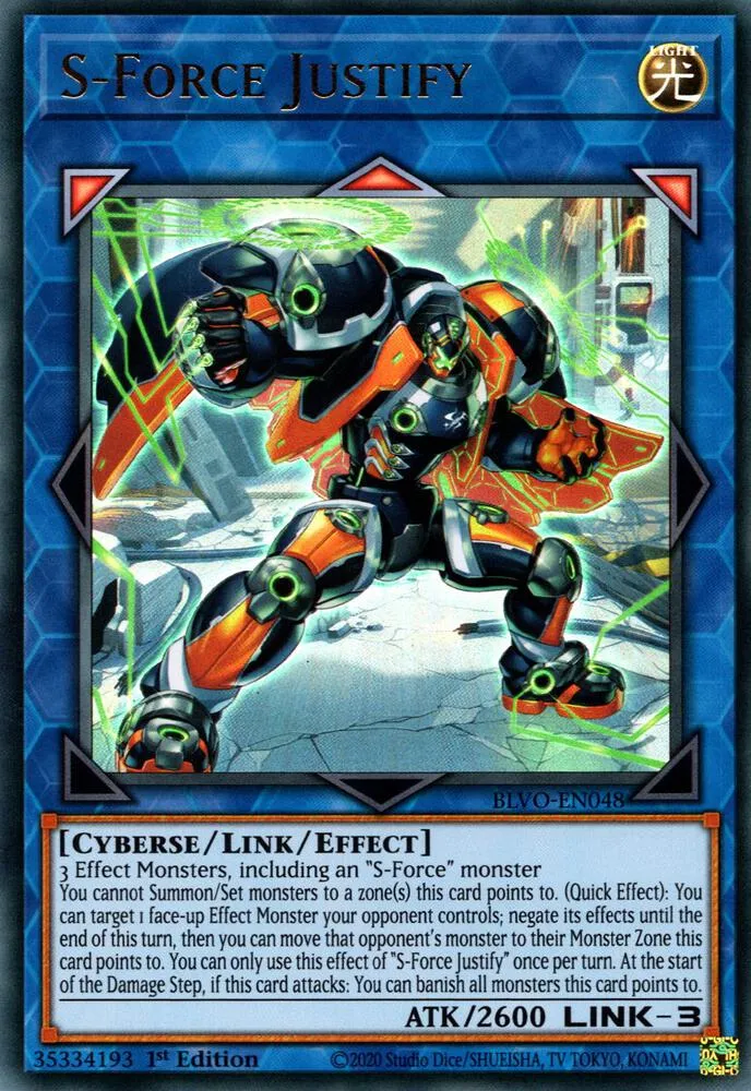 S-Force Justify — Blazing Vortex — Yu-Gi-Oh!