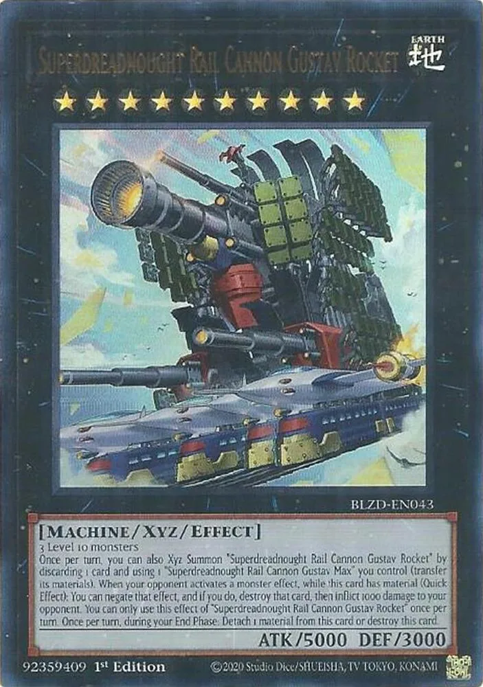 Superdreadnought Rail Cannon Gustav Rocket — Blazing Dominion — Yu-Gi-Oh!