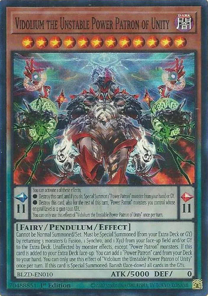 Vidolium the Unstable Power Patron of Unity — Blazing Dominion — Yu-Gi-Oh!