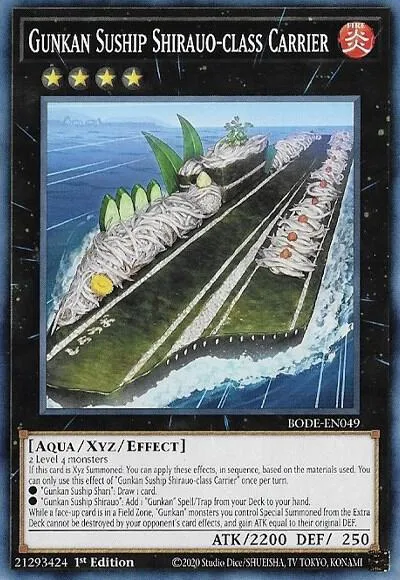 Gunkan Suship Shirauo-class Carrier — Burst of Destiny — Yu-Gi-Oh!