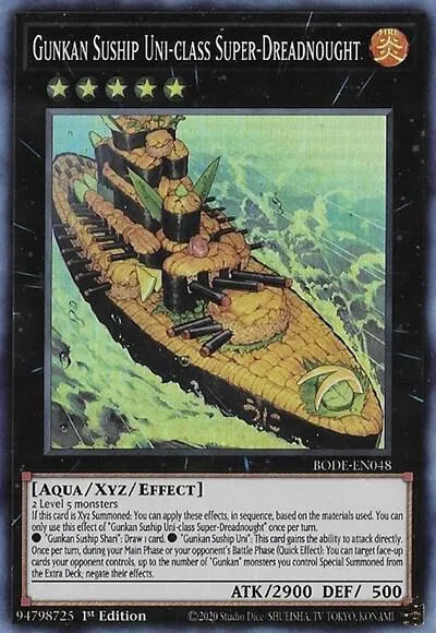 Gunkan Suship Uni-class Super-Dreadnought — Burst of Destiny — Yu-Gi-Oh!