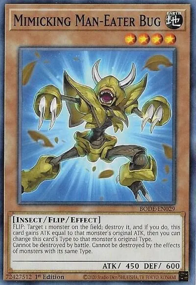 Mimicking Man-Eater Bug — Burst of Destiny — Yu-Gi-Oh!