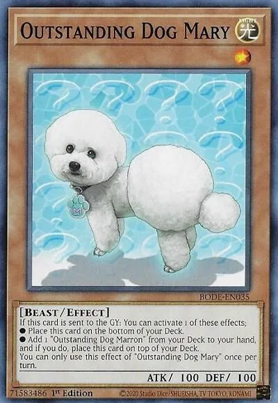 Outstanding Dog Mary — Burst of Destiny — Yu-Gi-Oh!