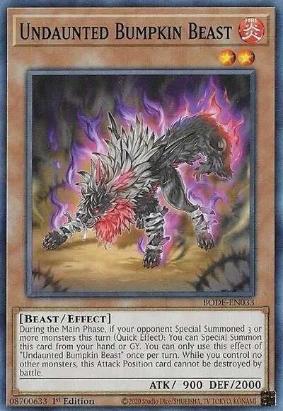 Undaunted Bumpkin Beast — Burst of Destiny — Yu-Gi-Oh!