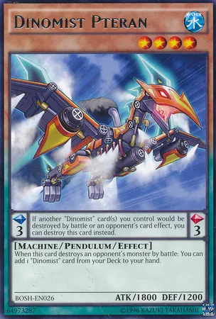 Dinomist Pteran from Breakers of Shadow - Unlimited - Yu-Gi-Oh!