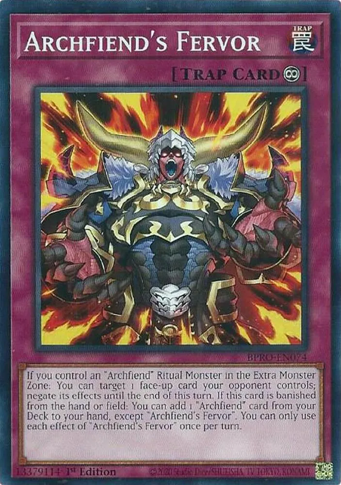 Archfiend's Fervor — Burst Protocol — Yu-Gi-Oh!