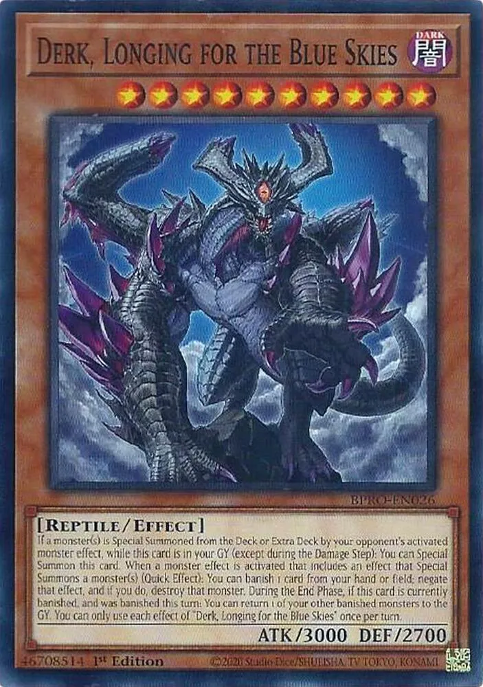 Derk, Longing for the Blue Skies — Burst Protocol — Yu-Gi-Oh!