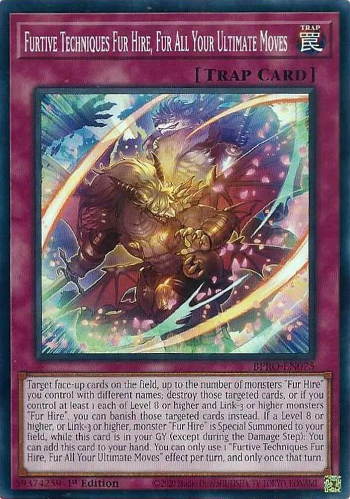 Furtive Techniques Fur Hire, Fur All Your Ultimate Moves — Burst Protocol — Yu-Gi-Oh!