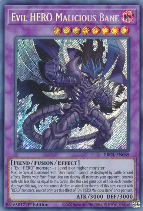 Evil HERO Malicious Bane from Brothers of Legend - Yu-Gi-Oh!