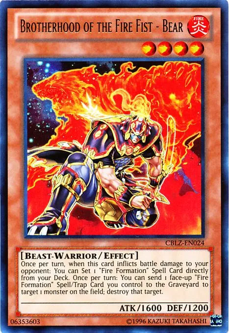 Brotherhood of the Fire Fist - Bear — Cosmo Blazer - Unlimited — Yu-Gi-Oh!