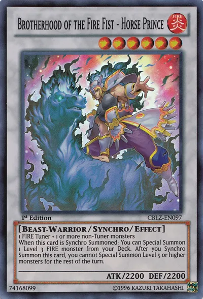 Brotherhood of the Fire Fist - Horse Prince — Cosmo Blazer — Yu-Gi-Oh!