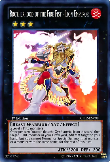 Brotherhood of the Fire Fist - Lion Emperor — Cosmo Blazer — Yu-Gi-Oh!