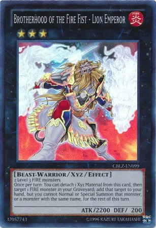 Brotherhood of the Fire Fist - Lion Emperor — Cosmo Blazer - Unlimited — Yu-Gi-Oh!